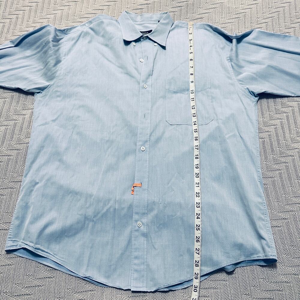 Hugo Boss Solid Blue Button Down - image 7